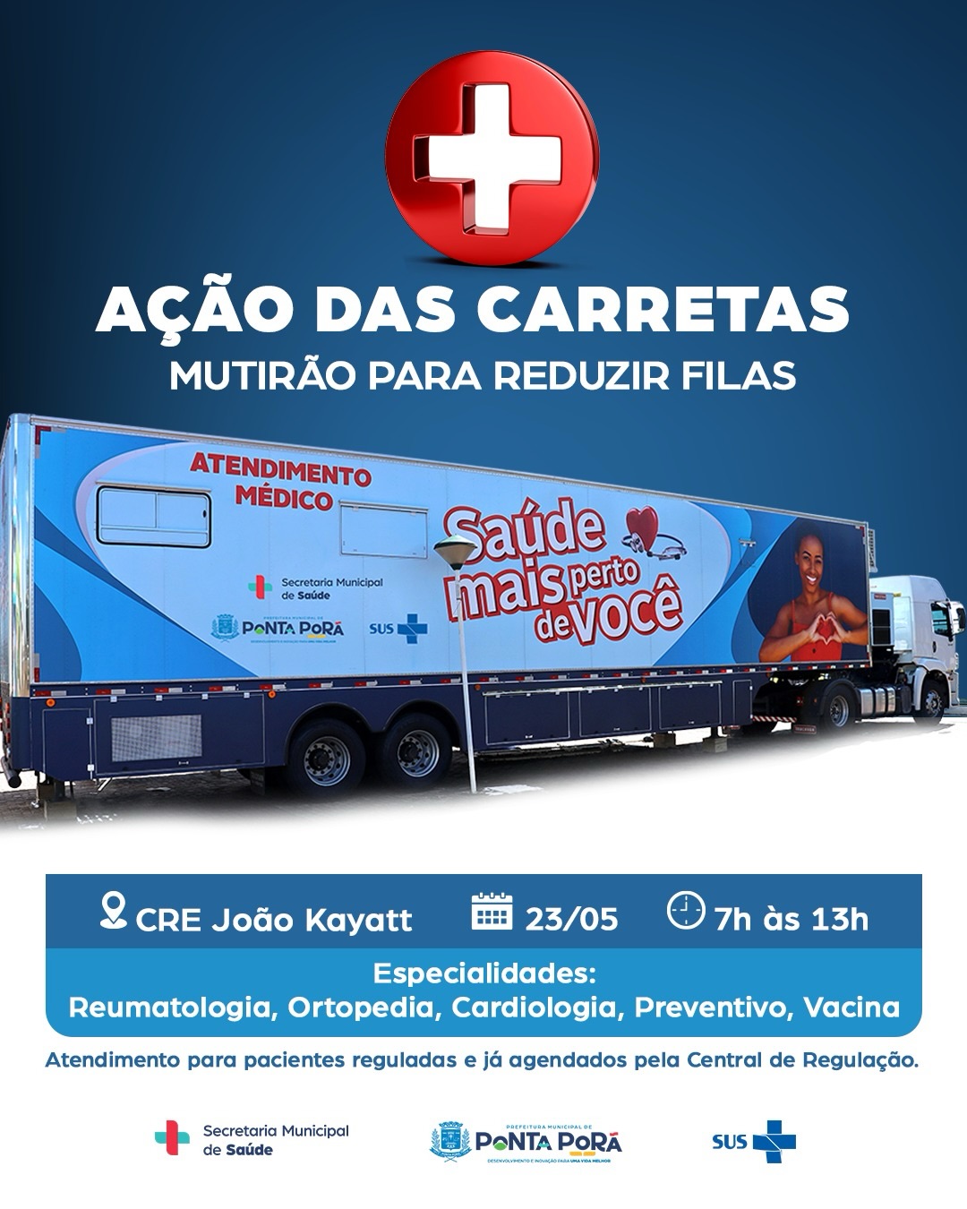 Neste sábado, dia 23, a Secretaria Municipal de Saúde realiza duas importantes ações voltadas para ampliar o acesso,
